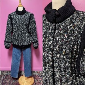 Vintage 80s speckled bomber jacket